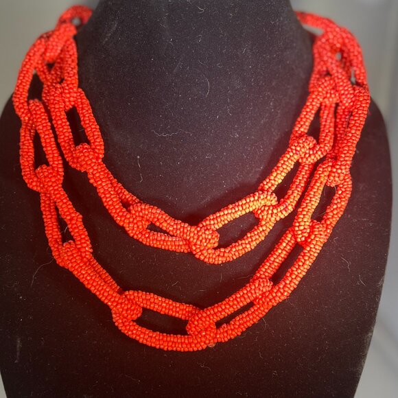 Beaded Chain Statement Necklace - Picture 1 of 4